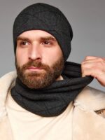 Шапка со снудом Ф 147 (с подкладой флис и ремешком на затылке) — изображение 4