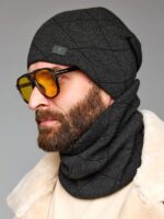 Шапка со снудом Ф 147 (с подкладой флис и ремешком на затылке) — изображение 8