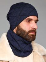 Шапка со снудом Ф 147 (с подкладой флис и ремешком на затылке) — изображение 7