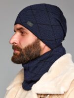 Шапка со снудом Ф 147 (с подкладой флис и ремешком на затылке) — изображение 9