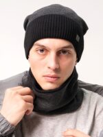 Шапка со снудом Ф 139 (с подкладой флис и ремешком на затылке) — изображение 5