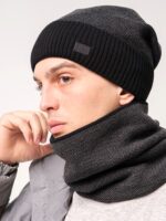 Шапка со снудом Ф 139 (с подкладой флис и ремешком на затылке) — изображение 6